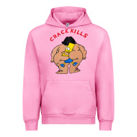 Fuchsia Pink bart crack kills Urban Hoodie - linhVisuals