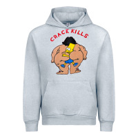 Heather Grey bart crack kills Urban Hoodie - linhVisuals
