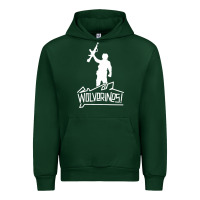Forest Green Red Dawn Wolverines Urban Hoodie - linhVisuals