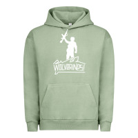 Pigment Oil Green Red Dawn Wolverines Urban Hoodie - linhVisuals