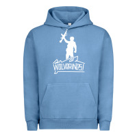 Pigment Pebble Blue Red Dawn Wolverines Urban Hoodie - linhVisuals