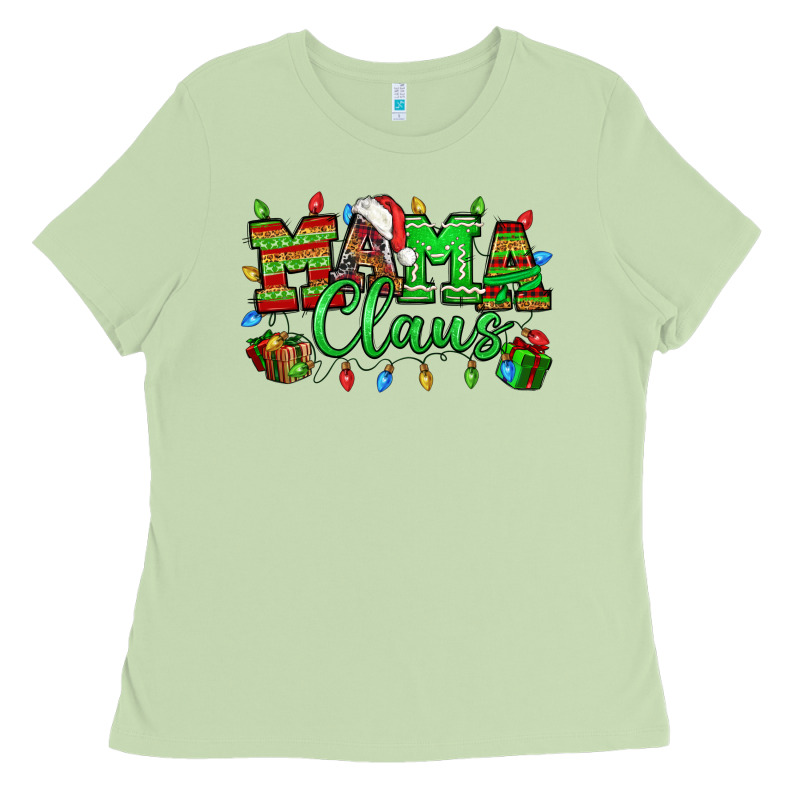 Mama Claus Christmas Lights And Gifts Mother's Day Ladies Tee by HowdyJamesFarm | Teevron