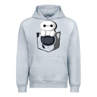 Heather Grey baymax in pocket Urban Hoodie - linhVisuals