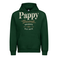 Forest Green Mens Pappy Because Grandpa Is For Old Guys Funny Urban Hoodie - linhVisuals