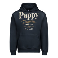 Navy Mens Pappy Because Grandpa Is For Old Guys Funny Urban Hoodie - linhVisuals