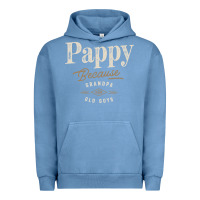 Pigment Pebble Blue Mens Pappy Because Grandpa Is For Old Guys Funny Urban Hoodie - linhVisuals
