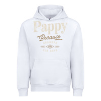 White Mens Pappy Because Grandpa Is For Old Guys Funny Urban Hoodie - linhVisuals