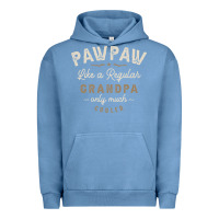 Pigment Pebble Blue Mens Pawpaw Like a Regular Grandpa Funny Fathers Day Urban Hoodie - linhVisuals