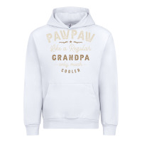 White Mens Pawpaw Like a Regular Grandpa Funny Fathers Day Urban Hoodie - linhVisuals