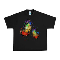 Black rainbow butterfly pride Urban Heavy Tee - FaDigitalArtStudio
