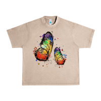 French Oak rainbow butterfly pride Urban Heavy Tee - FaDigitalArtStudio