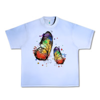 Grape Ice rainbow butterfly pride Urban Heavy Tee - FaDigitalArtStudio