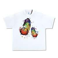 White rainbow butterfly pride Urban Heavy Tee - FaDigitalArtStudio