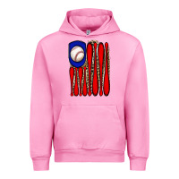 Fuchsia Pink leopard baseball flag Urban Hoodie - JahusDesignShop