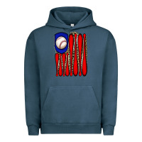 Pigment Midnight Navy leopard baseball flag Urban Hoodie - JahusDesignShop