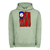 Pigment Oil Green leopard baseball flag Urban Hoodie - JahusDesignShop