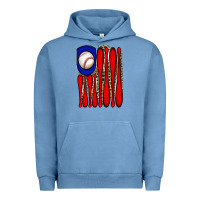 Pigment Pebble Blue leopard baseball flag Urban Hoodie - JahusDesignShop