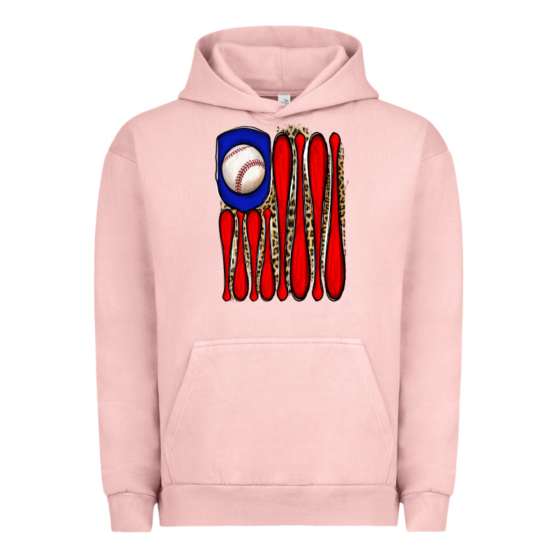 Leopard Baseball Flag Urban Hoodie by JahusDesignShop | Teevron