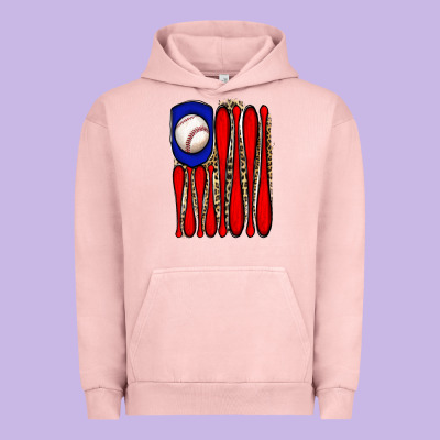 Leopard Baseball Flag Urban Hoodie Designed By Jahusdesignshop