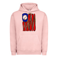 Pigment Salmon leopard baseball flag Urban Hoodie - JahusDesignShop