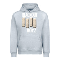 Heather Grey blackout boyz black Urban Hoodie - linhVisuals