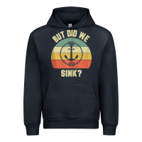 Navy mens funny boating shirt but did we sink rope anchor boat captain tank Urban Hoodie - linhVisuals