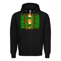 Black st patricks  brushstrokes Zipper Hoodie - AdoDesignShop
