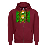 Burgundy st patricks  brushstrokes Zipper Hoodie - AdoDesignShop