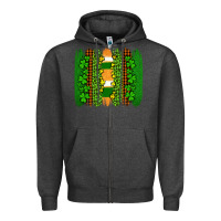 Charcoal Heather st patricks  brushstrokes Zipper Hoodie - AdoDesignShop