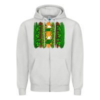 Dove Grey st patricks  brushstrokes Zipper Hoodie - AdoDesignShop