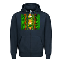 Navy st patricks  brushstrokes Zipper Hoodie - AdoDesignShop