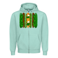 Seafoam st patricks  brushstrokes Zipper Hoodie - AdoDesignShop