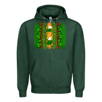 Sports Green st patricks  brushstrokes Zipper Hoodie - AdoDesignShop