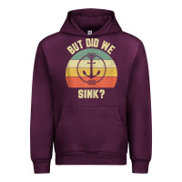 Mauve Wine mens funny boating shirt but did we sink rope anchor boat captain tank Urban Hoodie - linhVisuals