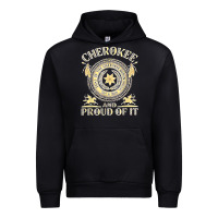 Black cherokee native american and proud of t shirt Urban Hoodie - linhVisuals