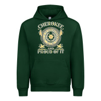 Forest Green cherokee native american and proud of t shirt Urban Hoodie - linhVisuals