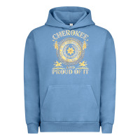 Pigment Pebble Blue cherokee native american and proud of t shirt Urban Hoodie - linhVisuals