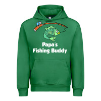 Emerald kids papa's fishing buddy grandson or granddaughter fish t shirt Urban Hoodie - linhVisuals