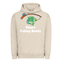 Pigment French Oak kids papa's fishing buddy grandson or granddaughter fish t shirt Urban Hoodie - linhVisuals