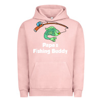 Pigment Salmon kids papa's fishing buddy grandson or granddaughter fish t shirt Urban Hoodie - linhVisuals