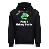 Black kids papa's fishing buddy grandson or granddaughter fish t shirt Urban Hoodie - linhVisuals
