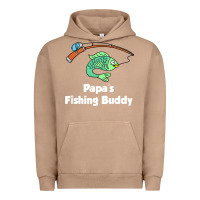 Pigment Burro kids papa's fishing buddy grandson or granddaughter fish t shirt Urban Hoodie - linhVisuals