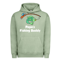 Pigment Oil Green kids papa's fishing buddy grandson or granddaughter fish t shirt Urban Hoodie - linhVisuals