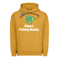 Pigment Peanut Butter kids papa's fishing buddy grandson or granddaughter fish t shirt Urban Hoodie - linhVisuals