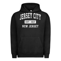 Pigment Black jersey city new jersey nj vintage established sports design pullover h Urban Hoodie - linhVisuals