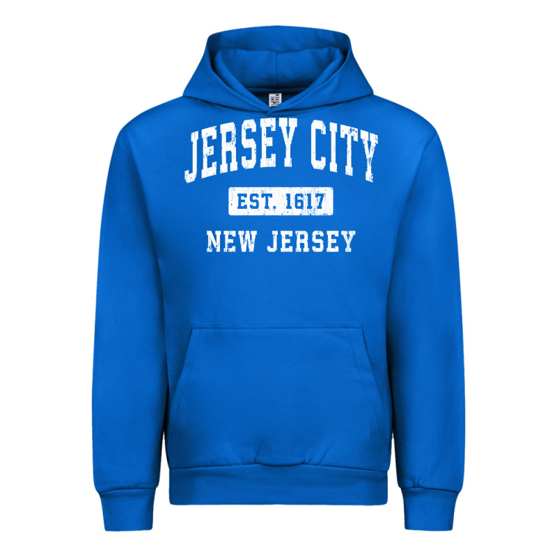Jersey City New Jersey Nj Vintage Established Sports Design Pullover H Urban Hoodie by linhVisuals | Teevron