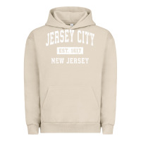 Pigment French Oak jersey city new jersey nj vintage established sports design pullover h Urban Hoodie - linhVisuals