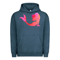 Pigment Midnight Navy mermaid t  shirt pink mermaid t  shirt Urban Hoodie - linhVisuals
