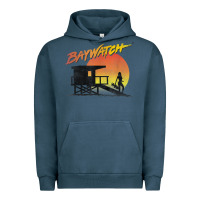 Pigment Midnight Navy baywatch lifeguard sunset t shirt Urban Hoodie - linhVisuals