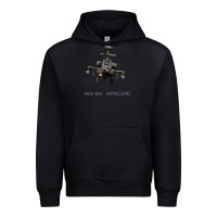 Black ah 64 apache longbow helicopter t shirt t shirt Urban Hoodie - linhVisuals